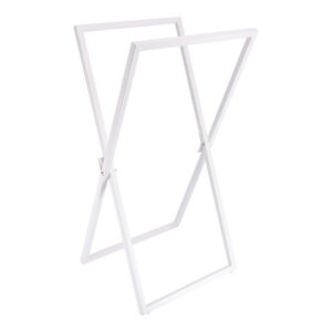 White Foldable Metal Towel Rack